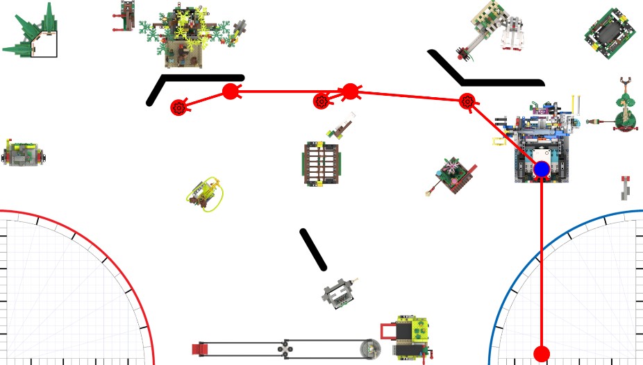 Beluga First Lego League Visual Editor interface on competition table